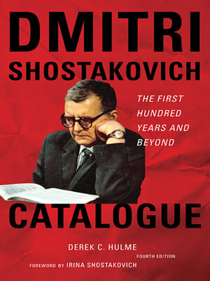 cover image of Dmitri Shostakovich Catalogue